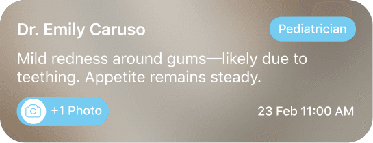 Baby doctor visit tracking